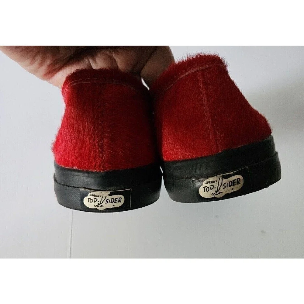 Sperry Top-Sider for Jeffrey of NYC Red Leather Loafers Boat Shoes Pony Sz 10